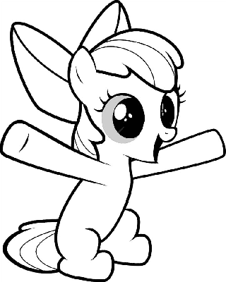 Kolorowanka radosna Apple Bloom